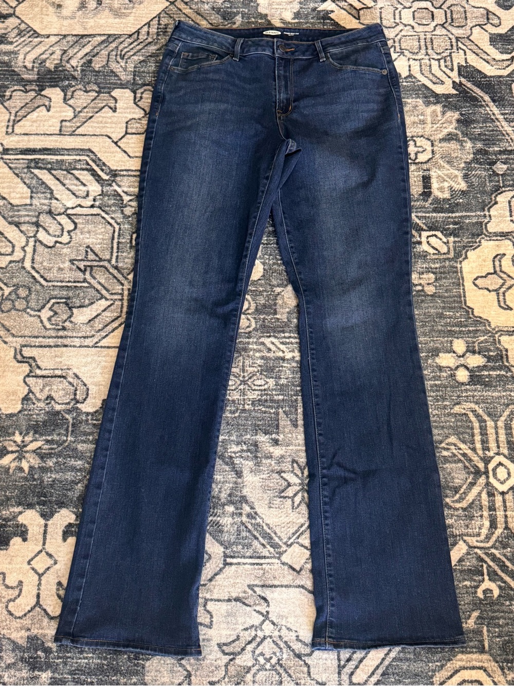 Old Navy Dark Blue Bootcut Women's Straight Jeans 12 Tall